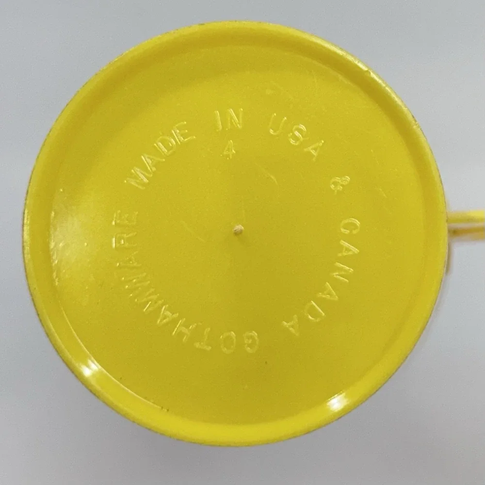 Vintage Gothamware 4 oz Plastic Tumbler Tea Coffee Cups Set of 3 Red Yellow Pink